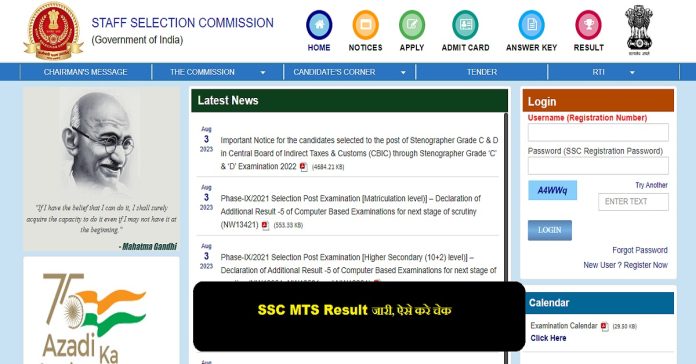 SSC MTS Result 2023 Live: एसएससी एमटीएस, हवलदार रिजल्ट जारी