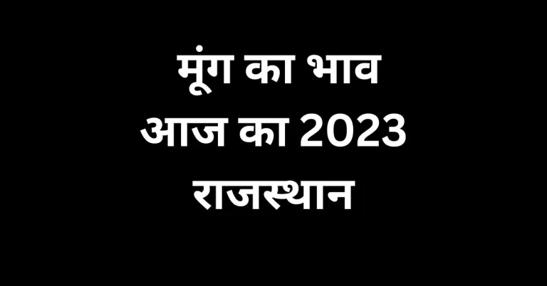 मूंग का भाव आज का 2023 राजस्थान, Mung ke bhav